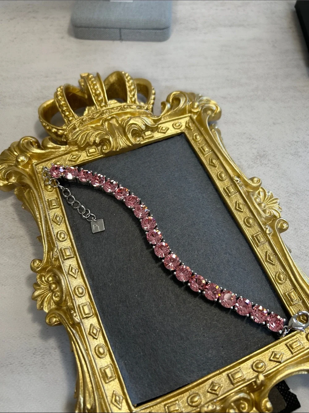 Park Lane Baby Pink Crystal Tennis Bracelet